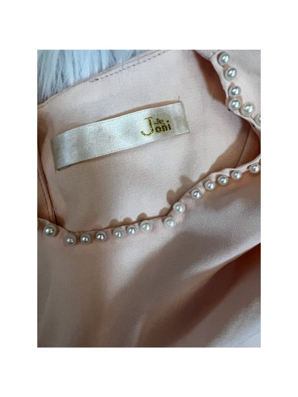 Vintage 1950s Womens Joni Blouse Xs Pink Baby Doll Short Sleeve Pleated Crochet - Picture 6 of 7